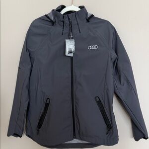 Elevate Audi Gray Hooded Jacket NWT